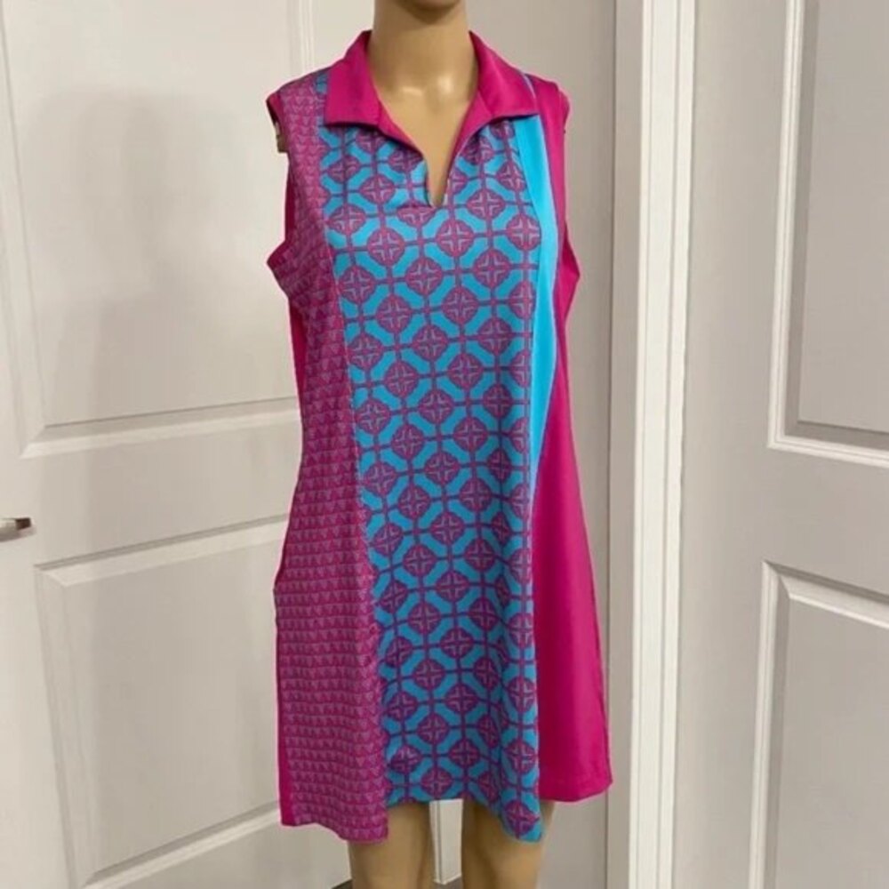 Women's Casual Sleeveless Collared Dress. Multicolor. Medium. Lightweight. Cute.